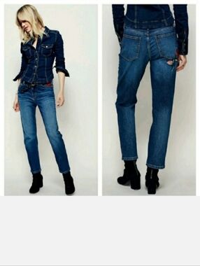 Free People Four Seasons Rose Embroidered‎ Jeans Size 27